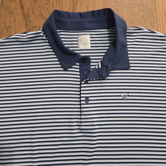 Callaway Polo Shirt Mens 3X Blue Opti-Dri Performance Golf Stretch - Picture 2 of 8